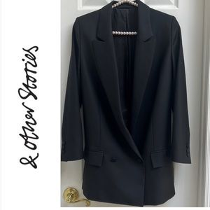 & Other Stories Double Breasted Longline Blazer